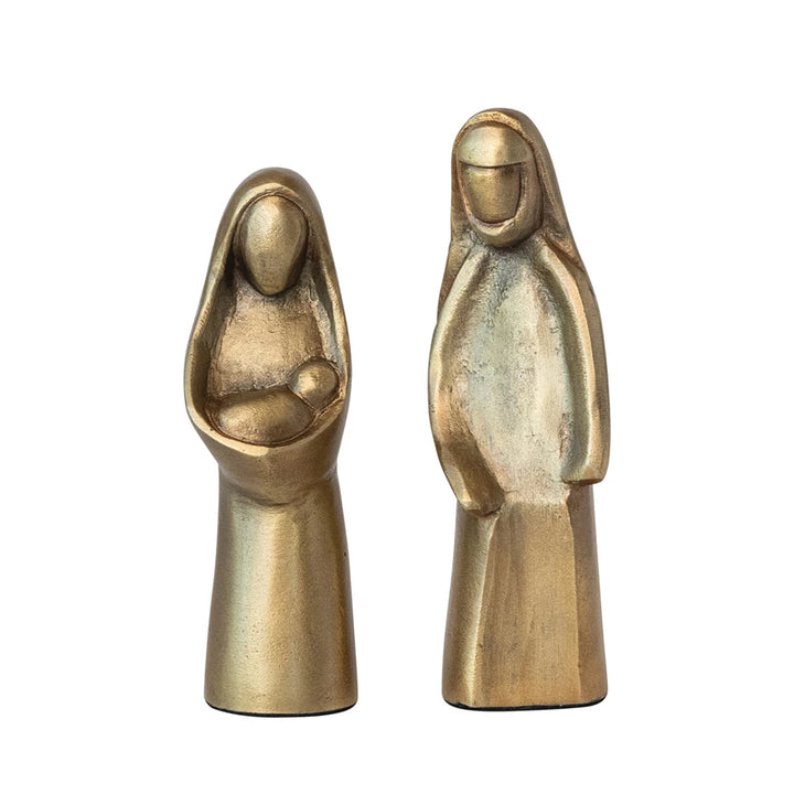 Antiqued Gold Holy Family Figurine Set
