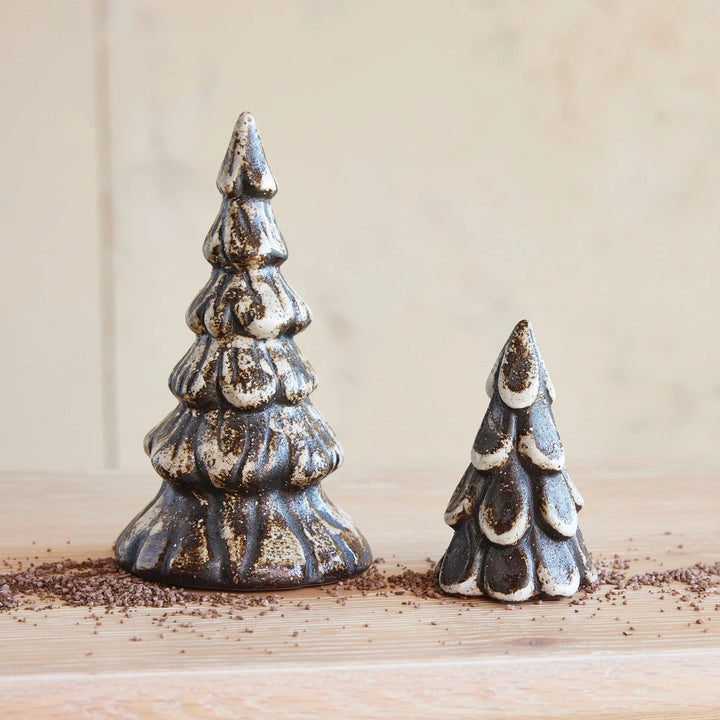 Brown Stoneware Tree with Reactive Glaze - 2 Sizes