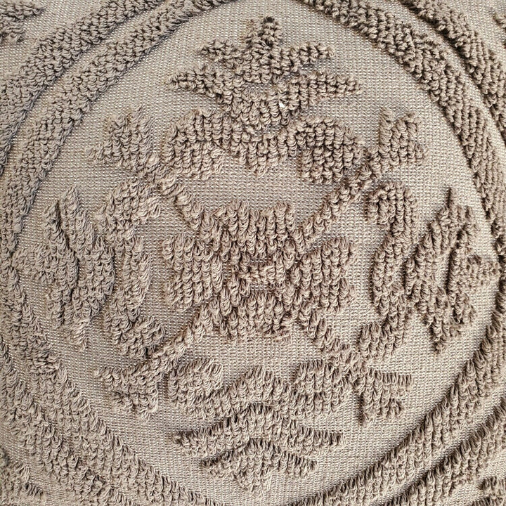 Gray Chenille Square Cotton Pillow