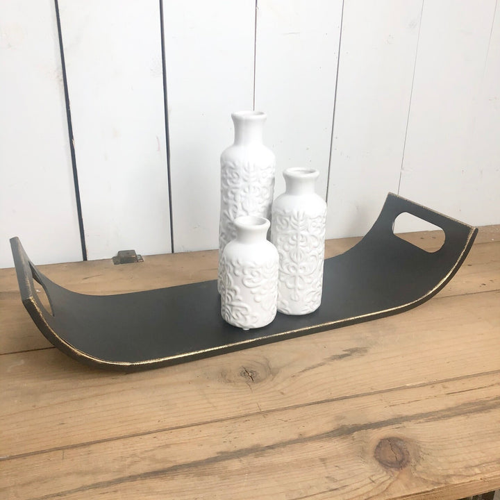 Black with Gold Accent Trays