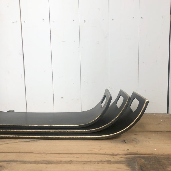 Black with Gold Accent Trays