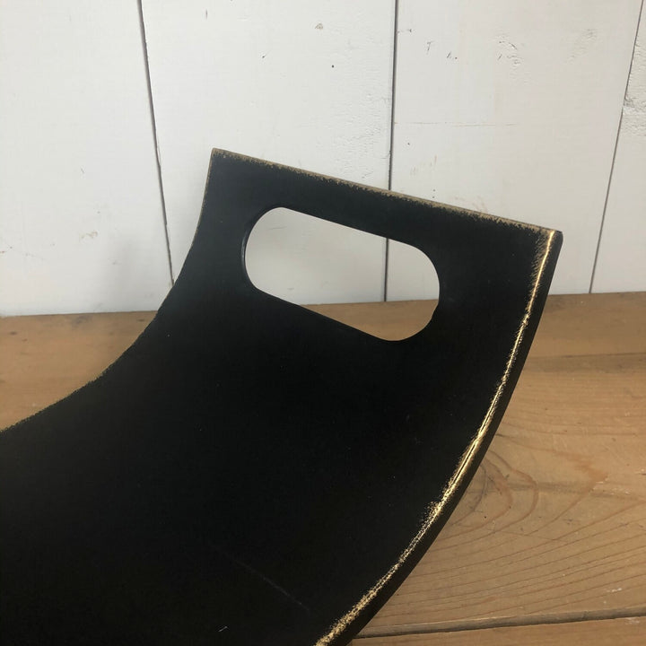 Black with Gold Accent Trays