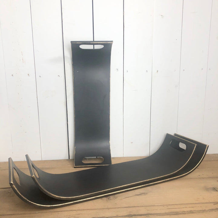 Black with Gold Accent Trays