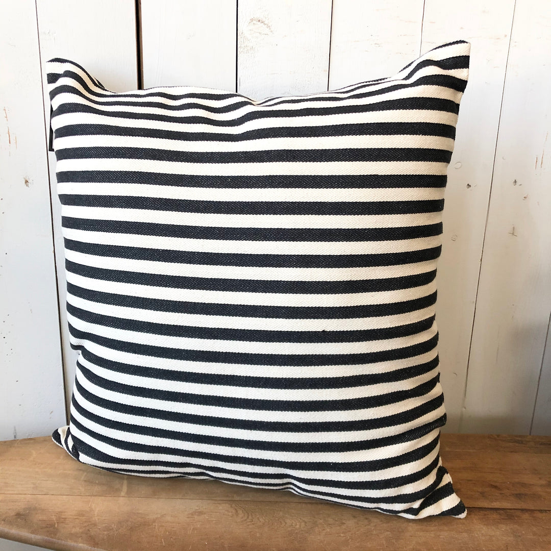 Jumbo Black Striped Pillow