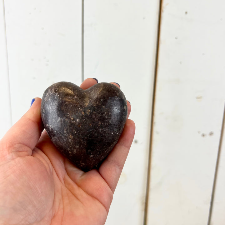 Dark Purple Soapstone Heart