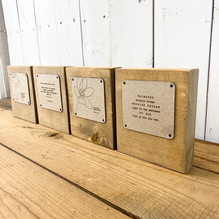 Artisan Inspirational Wood Blocks