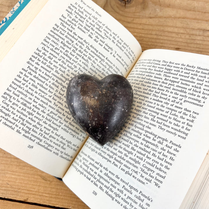 Dark Purple Soapstone Heart