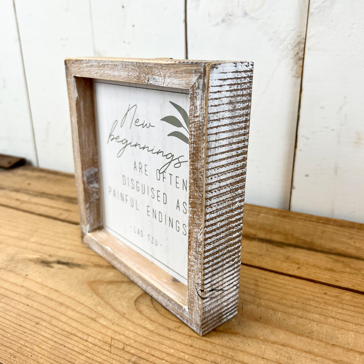 Decorative Signage with Leaf Detail