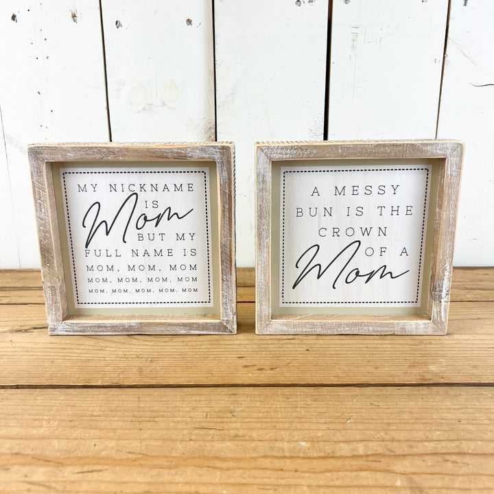 Reversible Mom Signage