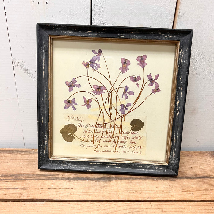 Blacked Framed Floral Prints