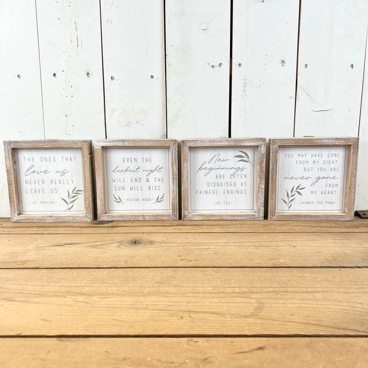 Decorative Signage with Leaf Detail