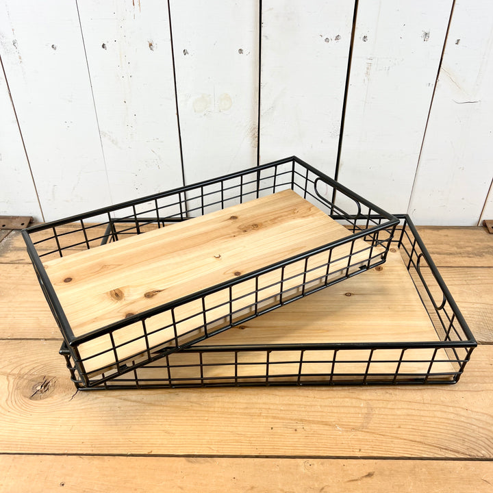 Wood and Metal Trays