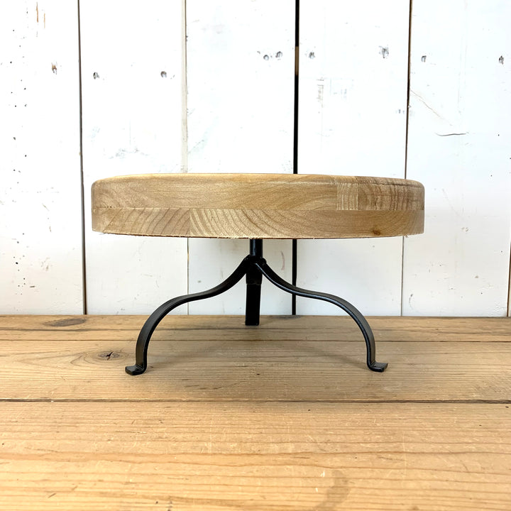 Wood and Metal Cake Stand - Medium