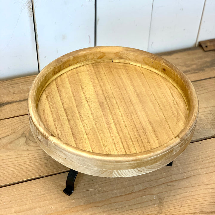 Wood and Metal Cake Stand - Medium