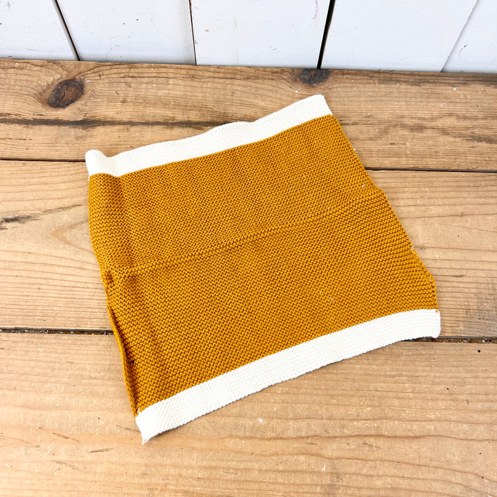 Cotton Dish Cloths/Wash Cloths Mustard and Cream