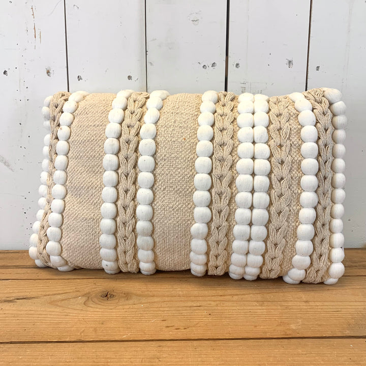 Cream and White Pillow