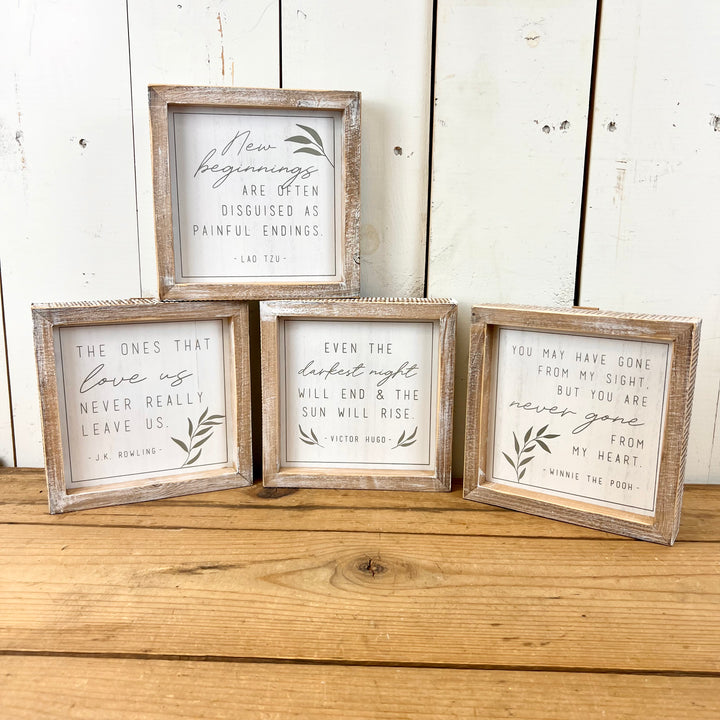 Decorative Signage with Leaf Detail