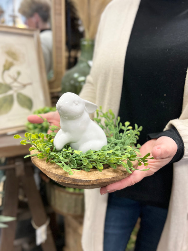 3" English Boxwood Candle Ring