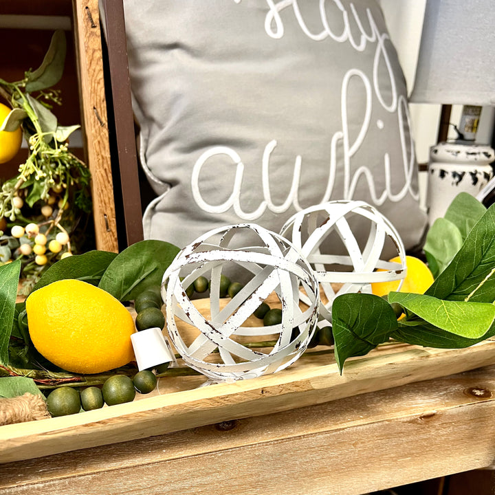 White Orbs, Two Sizes Available