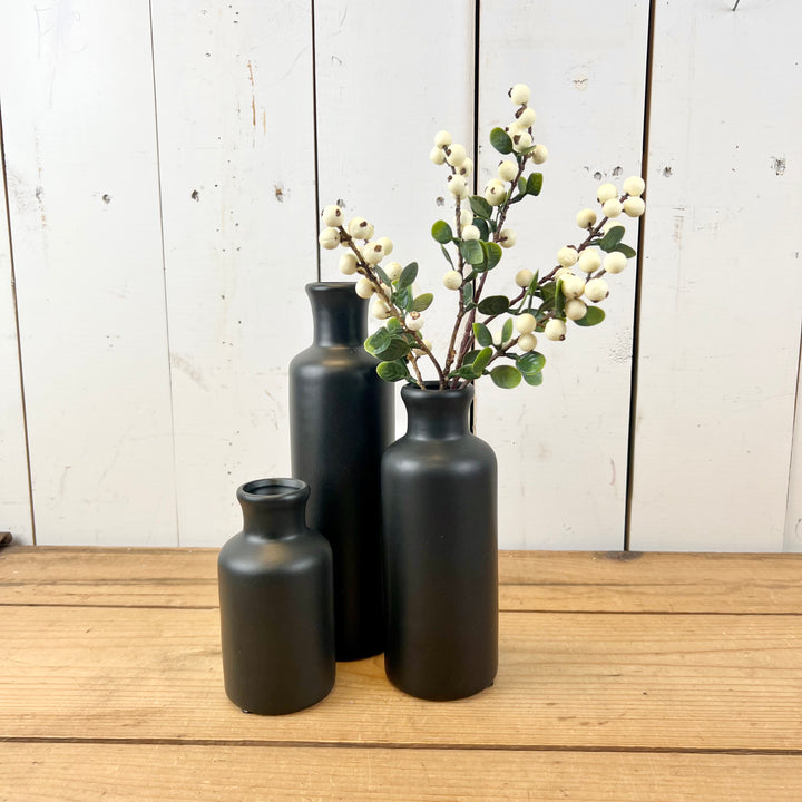 Cream Berry Stem with Leaves