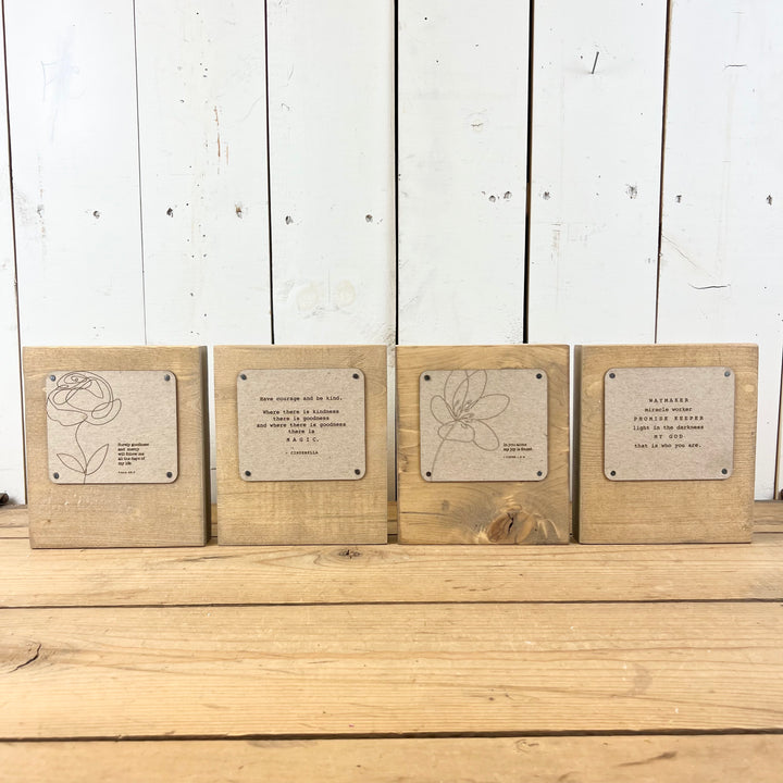 Artisan Inspirational Wood Blocks