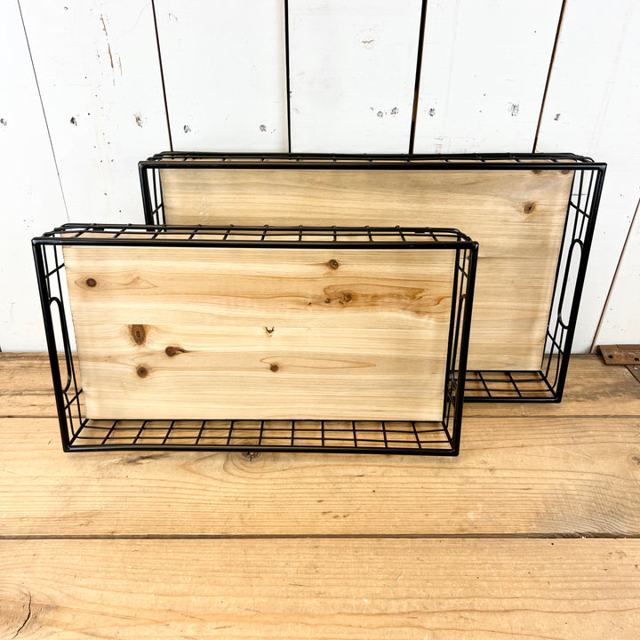 Wood and Metal Trays