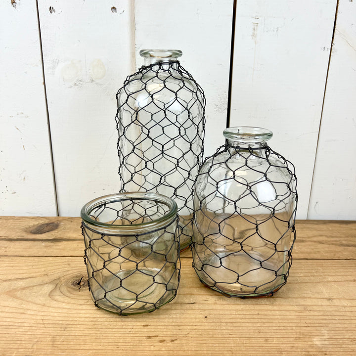 Candle Holder Poultry Wire Jar