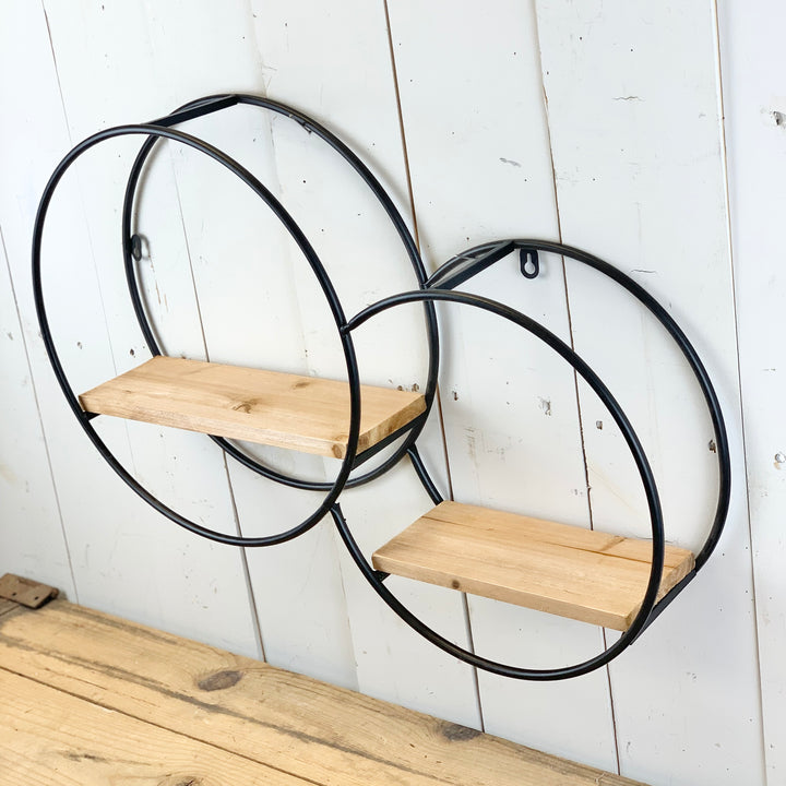 Two Circle Wall Shelf