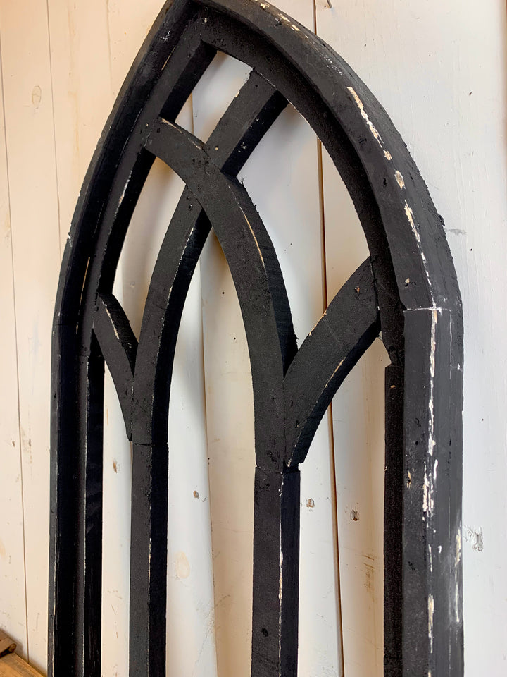 Distressed Black Window
