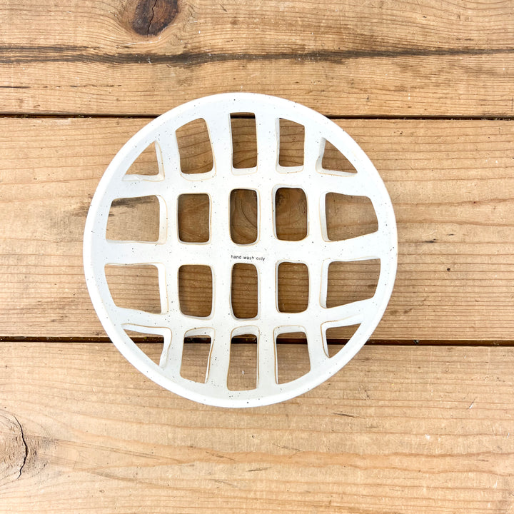 Stoneware Cream Baskets