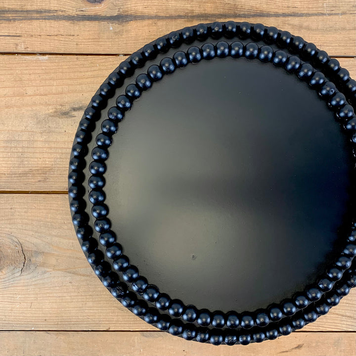 Black Beaded Trays