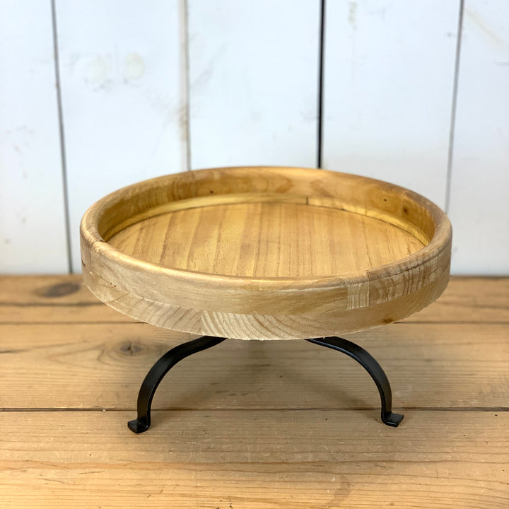 Wood and Metal Cake Stand - Medium
