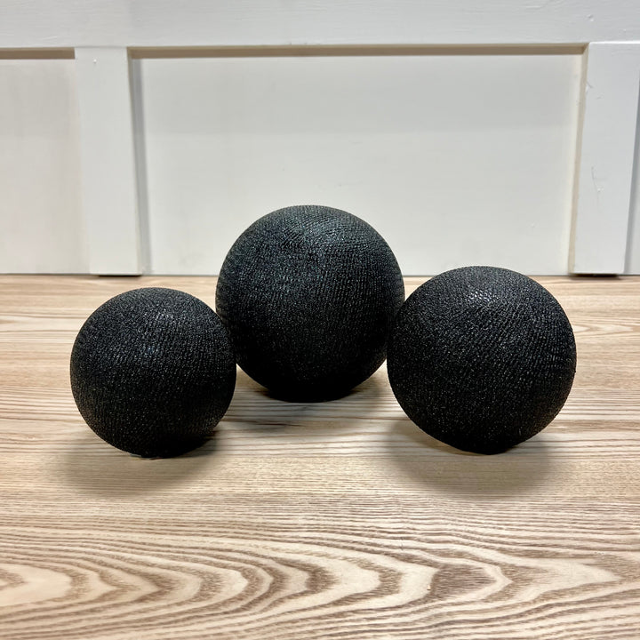 Ceramic Black Orbs - Set of 3