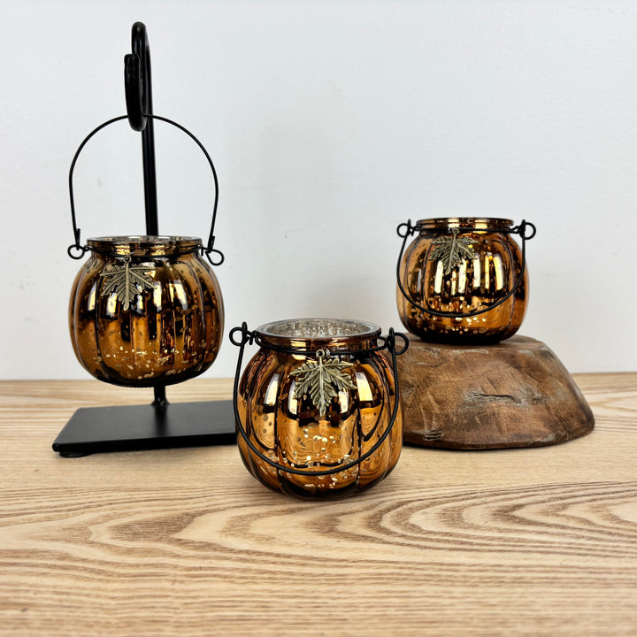 Mercury Glass Harvest Lantern