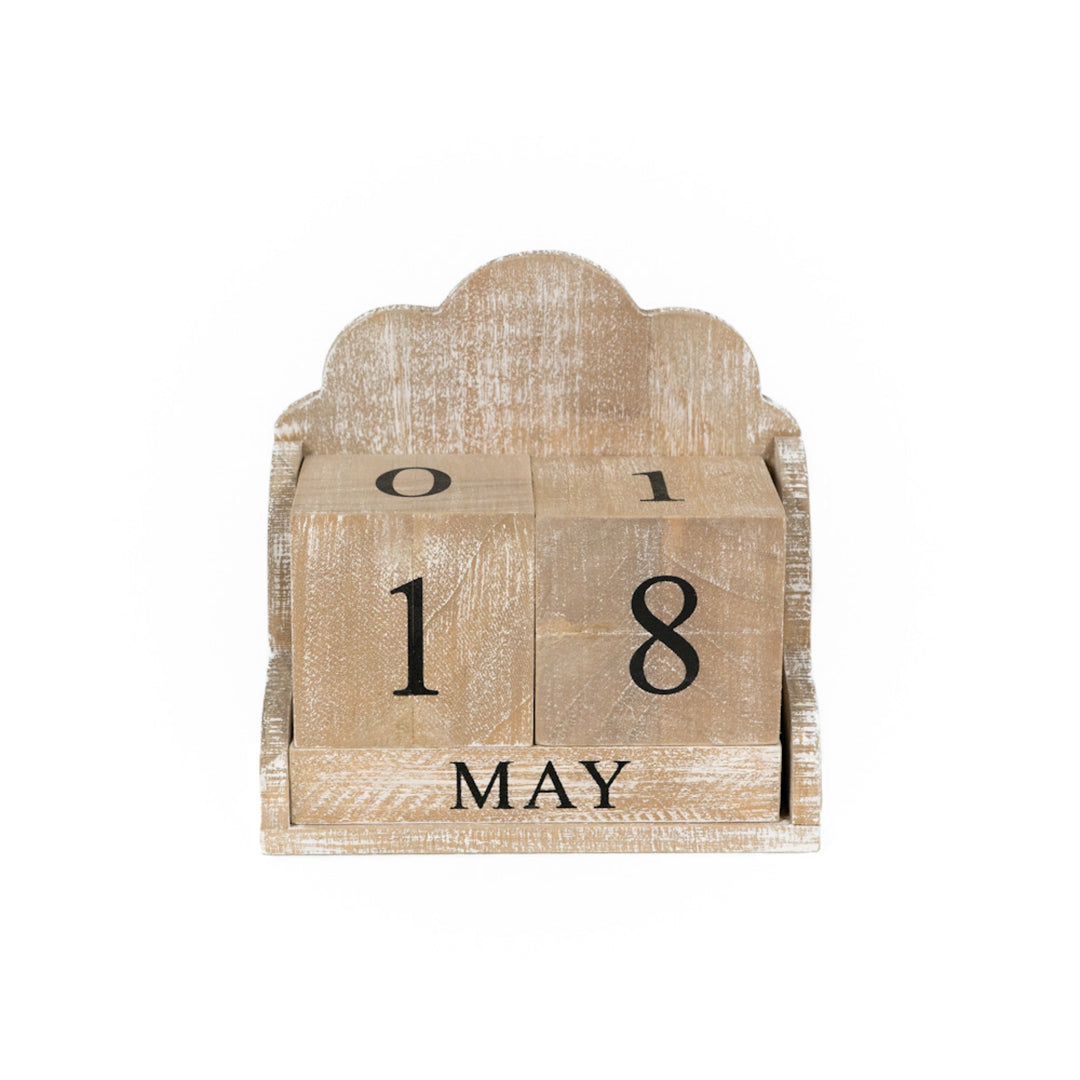 Wooden Block Perpetual Calendar