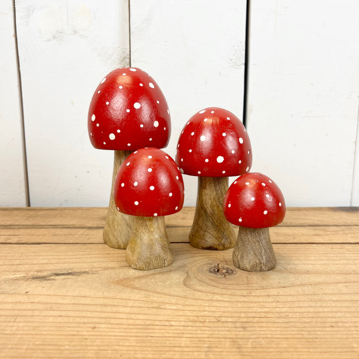Red and White Polka Dot Mushrooms