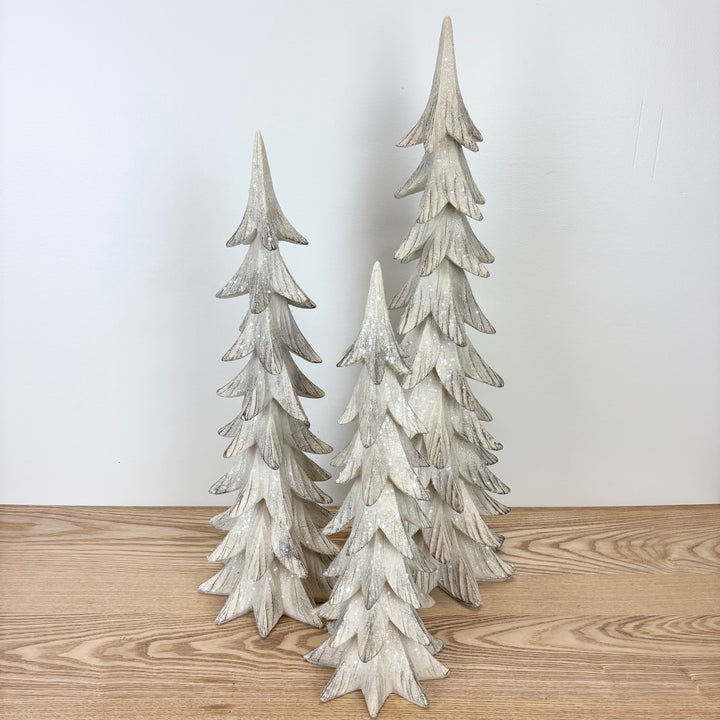 Resin Holiday Trees - Set of 3