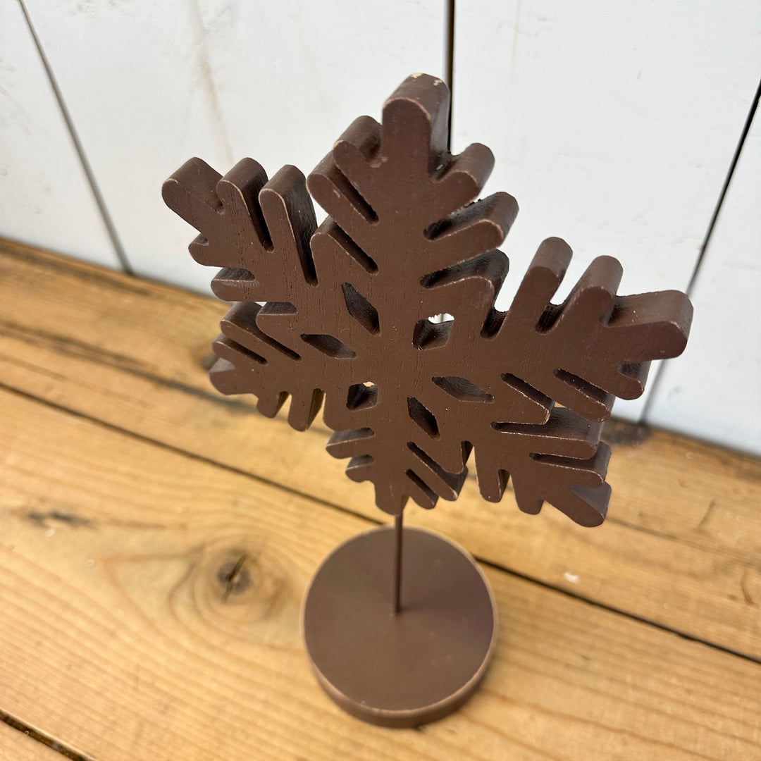 Brown Snowflakes on Stands