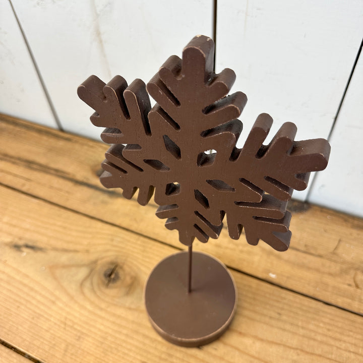 Brown Snowflakes on Stands
