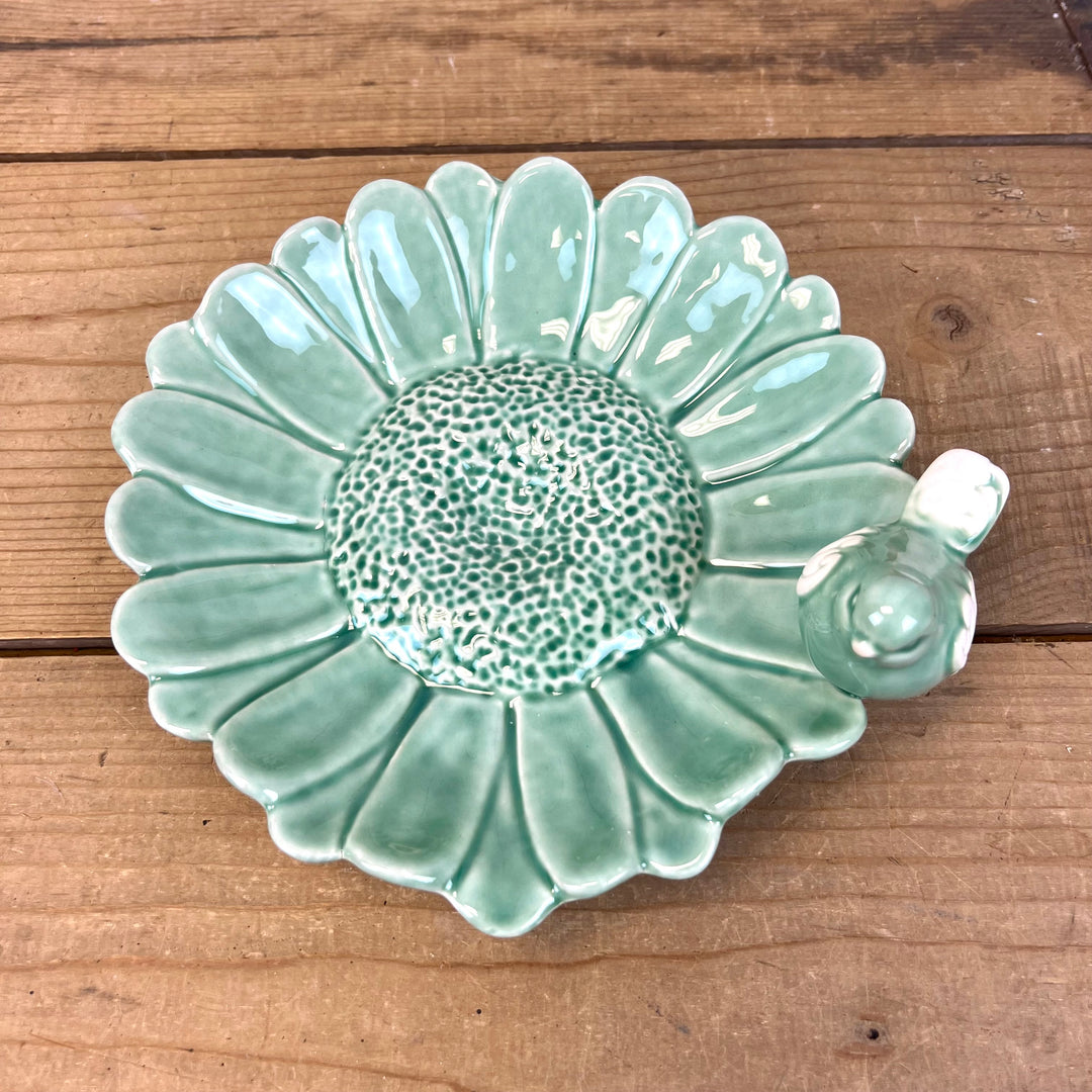 Floral Dishes with Birds