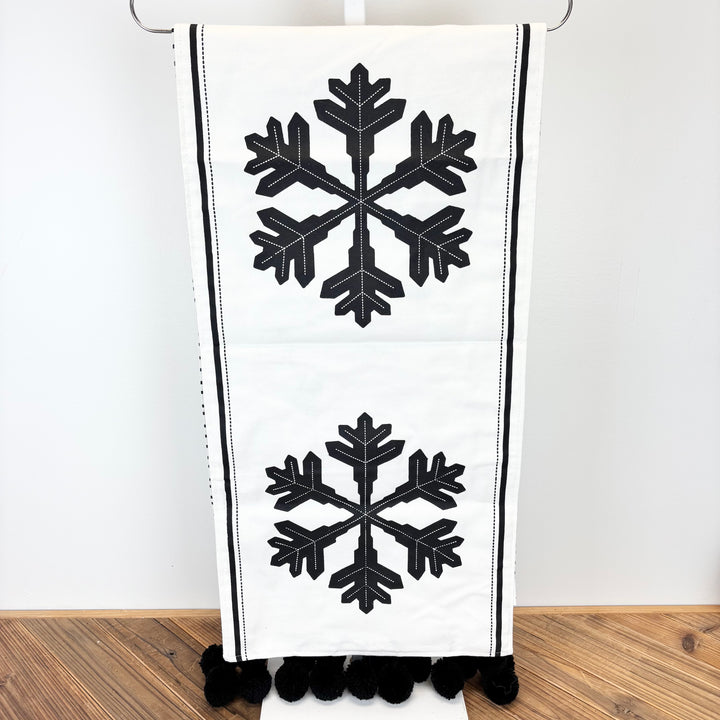 Snowflakes & Stripes Reversible Table Runner