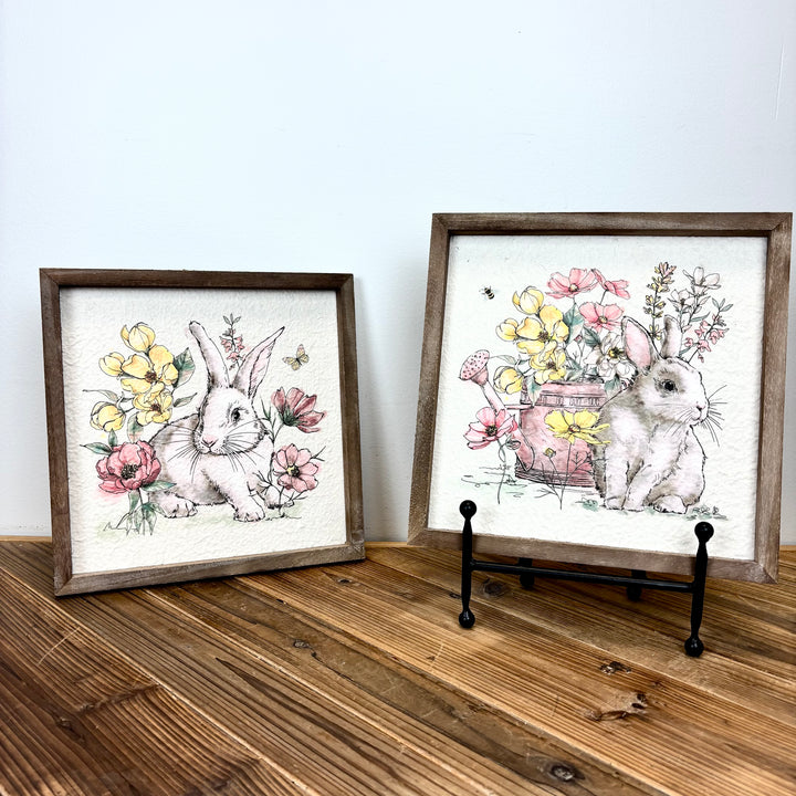 Bunny Print on Rag Paper - 2 Styles
