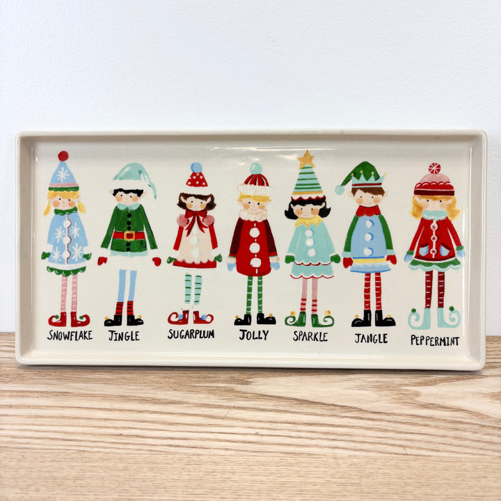 Santa's Elves Stoneware Platter