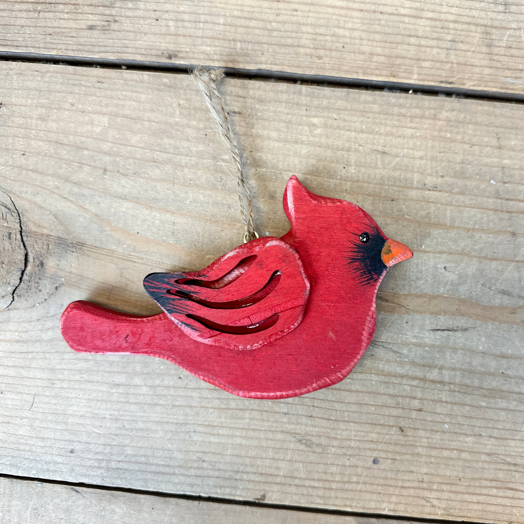 Wooden Cardinal Ornament