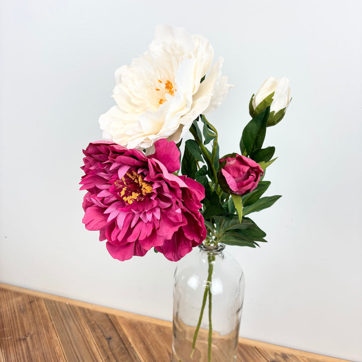 Real Touch Peony Spray - 2 Colors