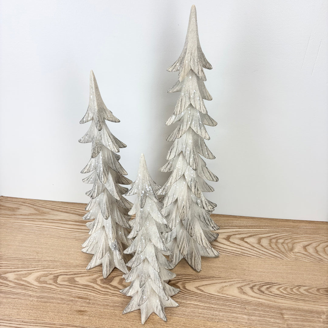 Resin Holiday Trees - Set of 3