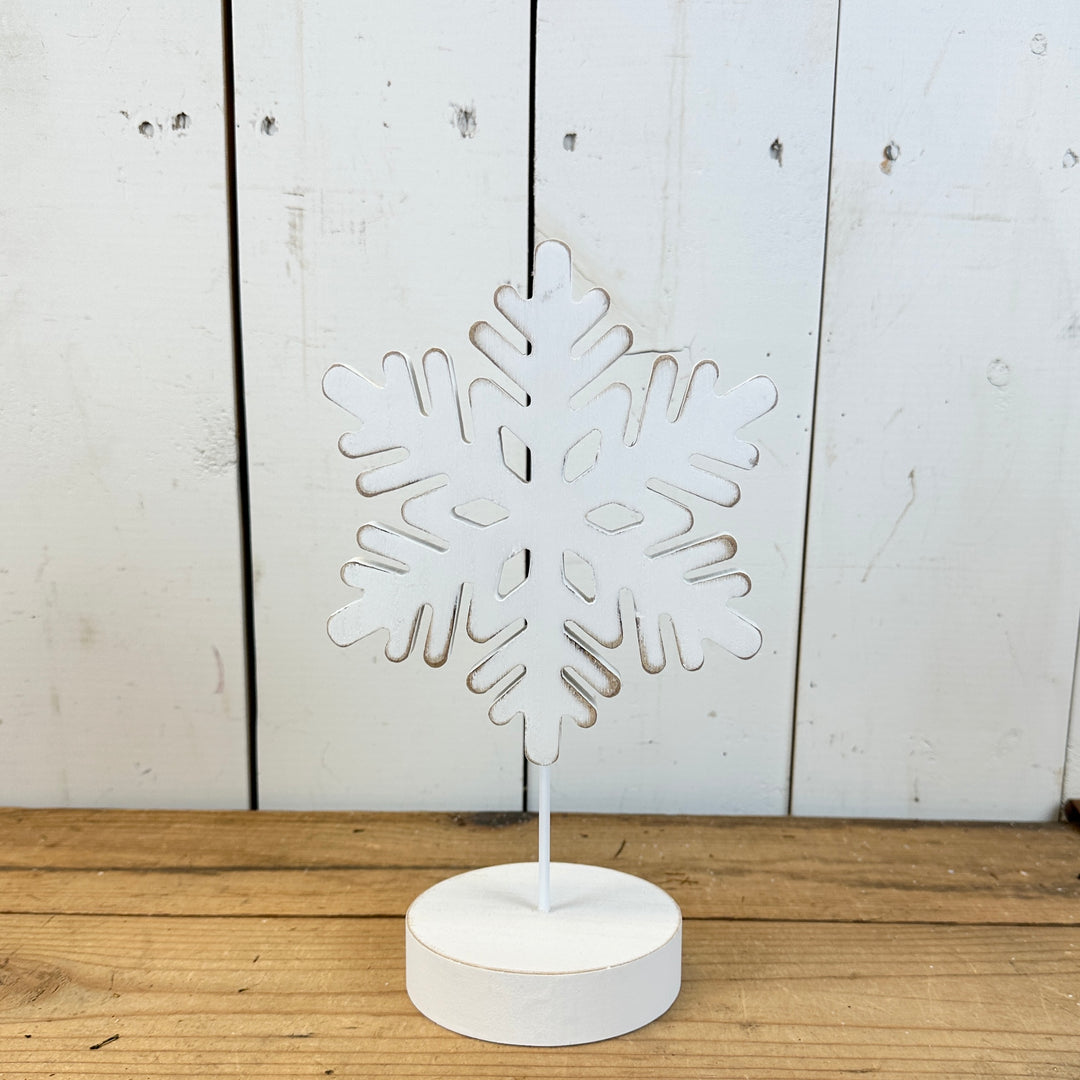 White Snowflakes on Stands