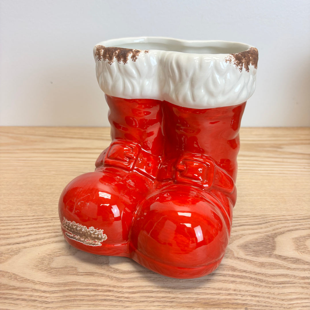 Ceramic Holiday Santa Boots - 3 Colors