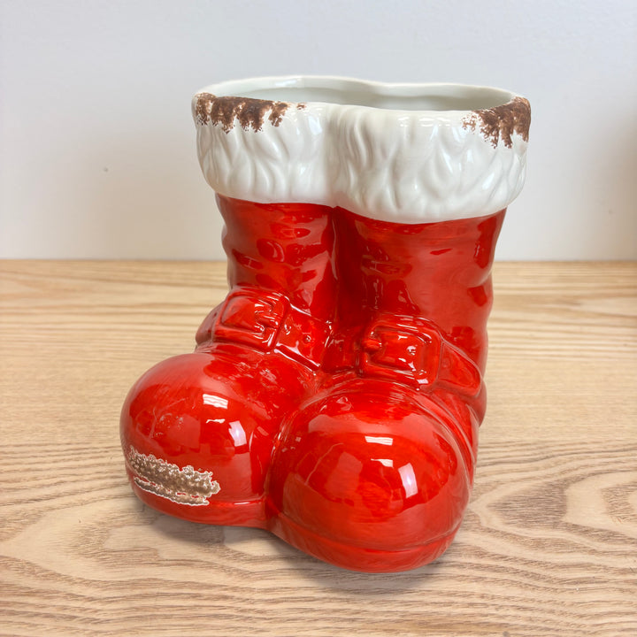 Ceramic Holiday Santa Boots - 3 Colors