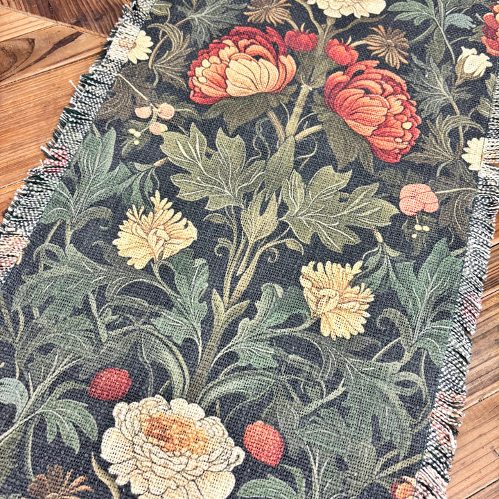 Moody Floral Table Runner